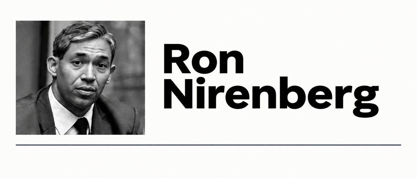 Portrait of Ron Nirenberg beside his name